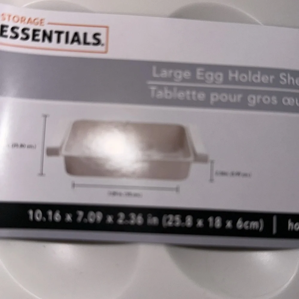 Set of 2/ new Essentials White Egg Holder Shelf G8